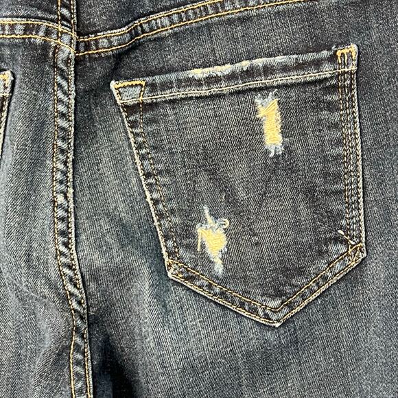 Mother The Pixie Dropout Button Fly Denim Jeans Distressed Size 24 Edgy Grunge - Picture 15 of 16